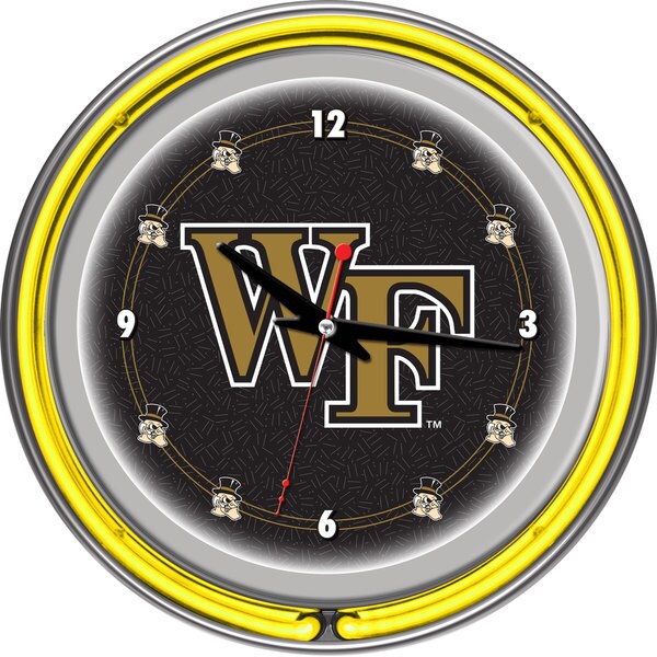 NCAA Wake Forest University Neon Clock 