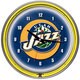 Utah Jazz NBA Chrome Double Neon Ring Clock