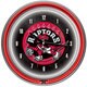 Toronto Raptors NBA Chrome Double Neon Ring Clock