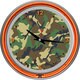 Hunt Camo Chrome Double Ring Neon Clock