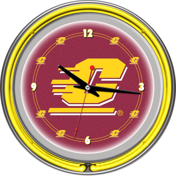 NCAA Central Michigan University Neon Clock