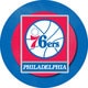 Philadelphia 76ers NBA Chrome Double Neon Clock