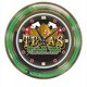 Texas Hold 'em Double Neon Ring Clock