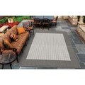 Recife Checkered Field Grey/ White Rug (7'6 x 10'9)