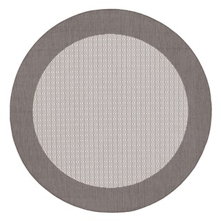 Recife Checkered Field Grey/ White Rug (8'6 Round)