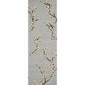 Hand-hooked Grey Twig Indoor/Outdoor Floral Rug (2'6 x 8')