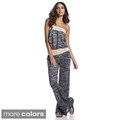 Elan Women's Crocheted Waistband Casual Pants