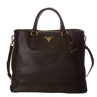 Prada 'Vitello Daino' Leather Dual Compartment Tote Bag