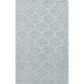 Hand-crafted Wheaton Grey Geometric Wool Rug (8' x 11')