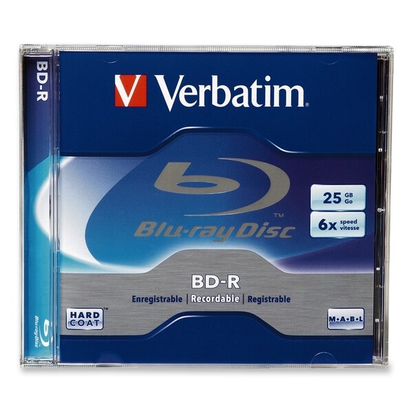 Verbatim BD-R 25GB 6X with Branded Surface - 1pk Jewel Case Box - TAA