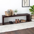 Espresso Finish 60-inch Slat Bench