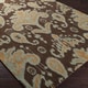 Hand-tufted Cocoa and Gold Ikat New Zealand Wool Rug (9' x 13')
