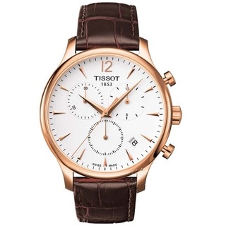 Tissot Men's 'Tradition Classic' Rose Goldtone/ Leather Watch