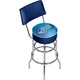 Bud Light Blue Padded Bar Stool with Back