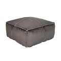 Orient Express Tucker Marine Velvet Square Poof Ottoman