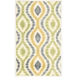 Waverly Aura Flora Ikat Wasabi Rug (2'6 x 4')