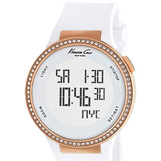 Kenneth Cole Women's Digi-Touch White Silicone Quartz Watch