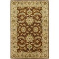 Indo Hand-tufted Mahal Brown/ Beige Wool Rug (5' x 8')