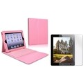 BasAcc Pink Bluetooth Keyboard Case/ Screen Protector for Apple iPad 2