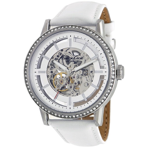 Kenneth Cole Women's 'Automatics KC2690' White Crocodile Leather Automatic Watch