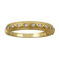 14k Yellow Gold 1/6ct TDW Black or White Diamond Band