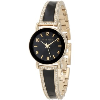 Anne Klein Women's Black Leather Quartz Watch