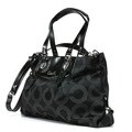 Coach 'Ashley' Black Dotted Tote Bag