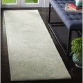 Handmade Bella Silver Wool and Viscose Rug (2'3 x 8')
