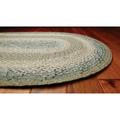Summer Sea Beige and Blue Braided Rug (2'6 x 9' Oval)
