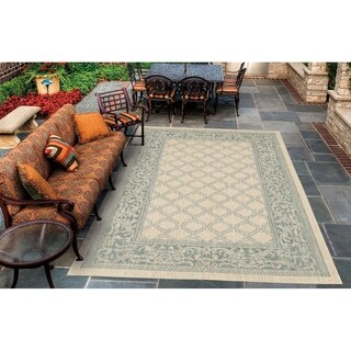 Recife Garden Lattice/ Natural Green Rug (3'9 x 5'5)