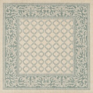 Recife Natural Garden Lattice Rug (7'6 x 7'6)