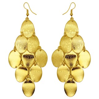 Kate Marie Goldtone Textured Cluster Earrings