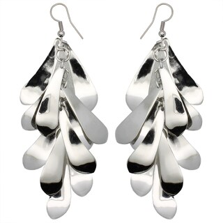 Kate Marie Silvertone Cluster Dangle Earrings