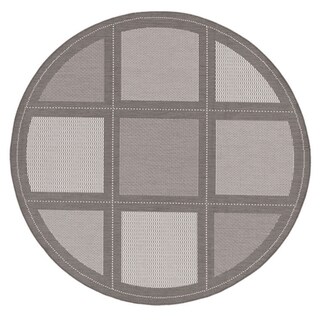 Grey/ White Recife Rug (7'6 Round)