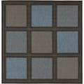 Recife Summit/ Blue Black Square Rug (7'6)