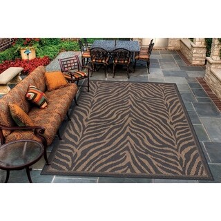 Recife Zebra Black Cocoa Rug (5'10 x 9'2)