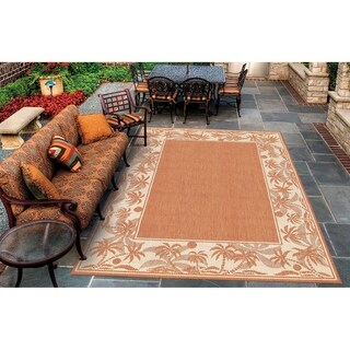 Recife Island Retreat Terra Cotta Natural Rug (5'10 x 9'2)