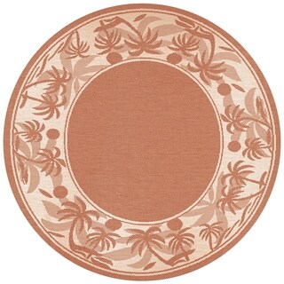 Recife Island Retreat Terra Cotta Natural Rug (7'6 Round)