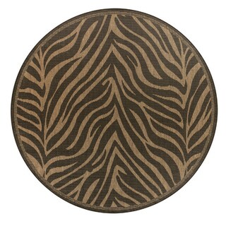 Recife Zebra Black Cocoa Rug (8'6 Round)
