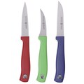 Wusthof 3-piece Colored Stainless Steel Paring Knife Set