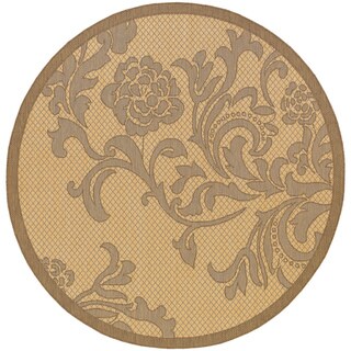 Recife Rose Lattice Natural/ Cocoa Rug (8'6 Round)