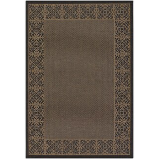 Recife Summer Chimes Cocoa and Black Area Rug (8'6 x 13')