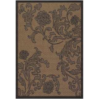 Recife Rose Lattice Cocoa and Black Are Rug (7'6 x 10'9)