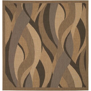 Recife Seagrass Natural and Black Area Rug (8'6 x 8'6)