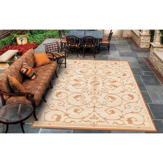 Recife Veranda Natural and Terra-Cotta Area Rug (3'9 x 5'5)