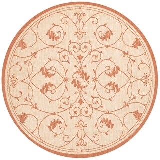Recife Veranda Natural and Terra-Cotta Area Rug (7'6 Round)