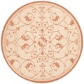 Recife Veranda Natural and Terra-Cotta Area Rug (7'6 Round)