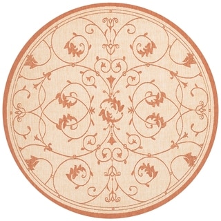 Recife Veranda Natural and Terra-Cotta Area Rug (8'6 Round)