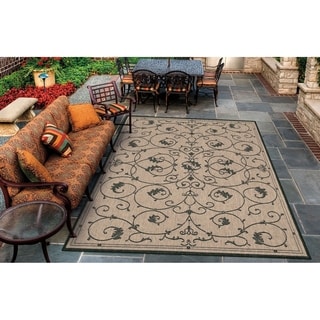Recife Veranda Cocoa and Black Area Rug (8'6 x 13')