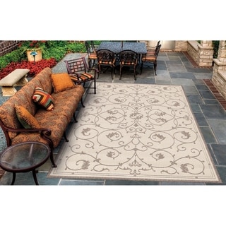Recife Veranda Natural and Cocoa Area Rug (3'9 x 5'5)